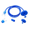Blue double head snorkel silicone breathing tube with flexible hose and mouthpiece
