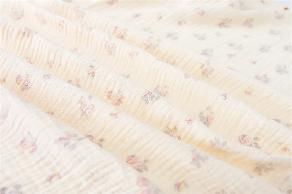 Muslin Swaddle Blanket with Floral Print – Soft, Breathable Baby Wrap for All Seasons