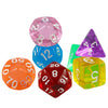 Crystal Clear Polyhedral Dice Set for Tabletop RPGs
