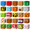 A collection of colorful magnetic building blocks in various shapes and colors, including red, blue, yellow, green, and brown