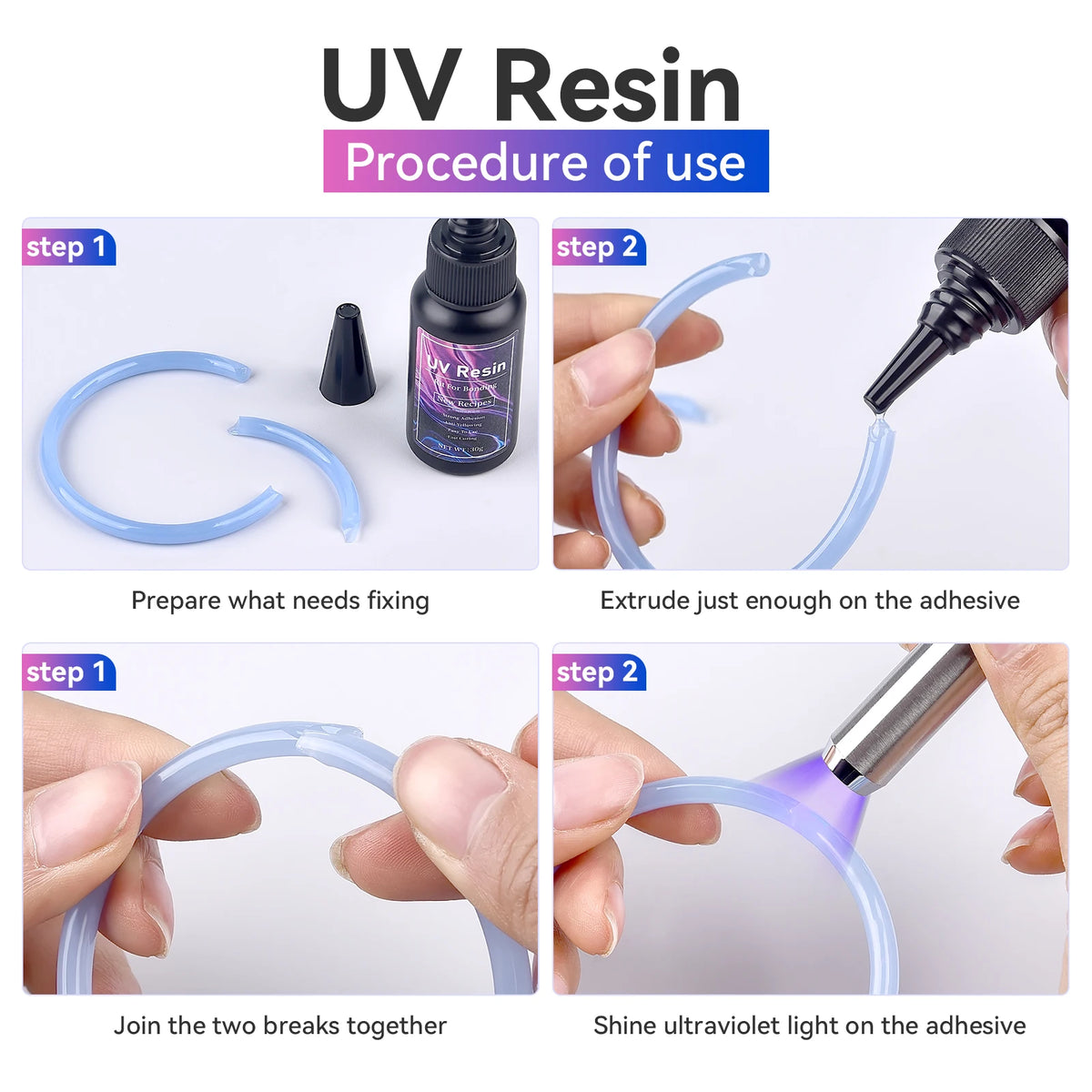 UV Curing Epoxy Resin Glue for Jewelry Making & Crafts
