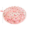 Pink inflatable round toddler pool designed for outdoor water and sand play