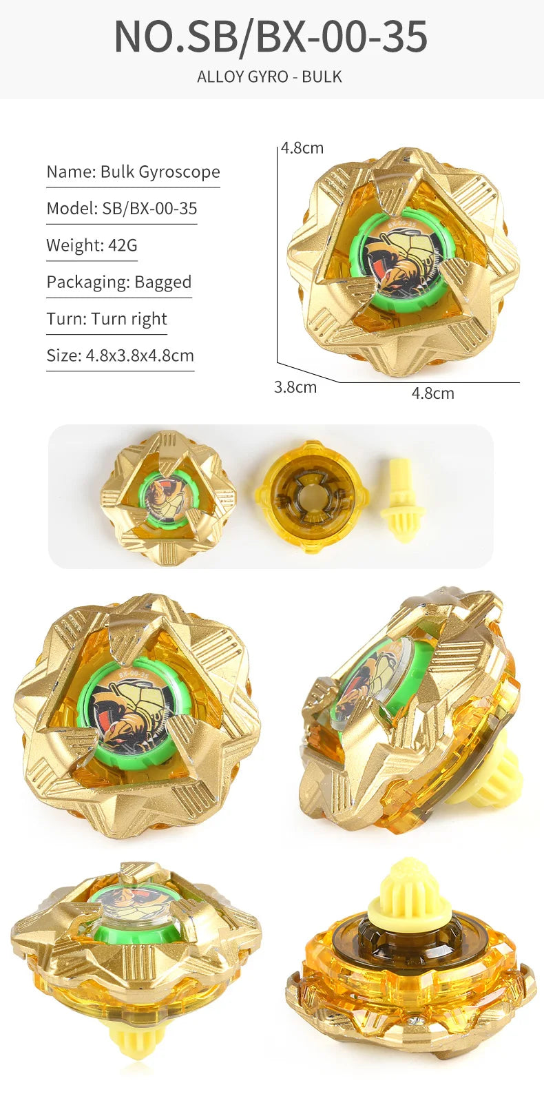 Metal Spinning Top Battle Set with Launcher