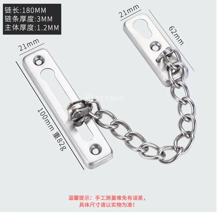 Silver metal chain and mounting plate for a Montessori wooden busy board