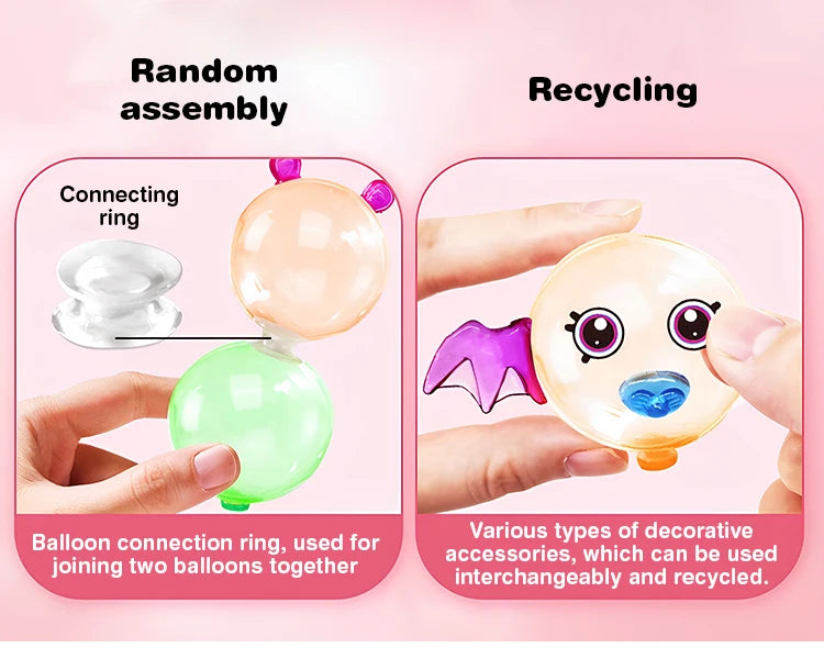DIY Inflatable Balloon Craft Kit with Pump and Stickers