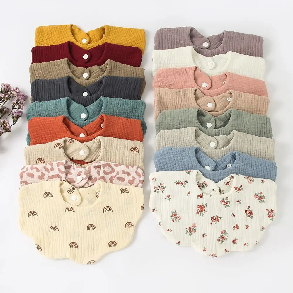 Organic Cotton Bandana Drool Bibs for Babies – 360° Absorbent, Unisex