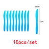 A set of ten blue silicone clown balloon party decorations for kids' birthdays.