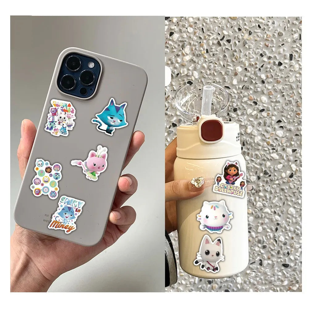 Gabby's Dollhouse Waterproof Sticker Pack for Laptops, Luggage & More