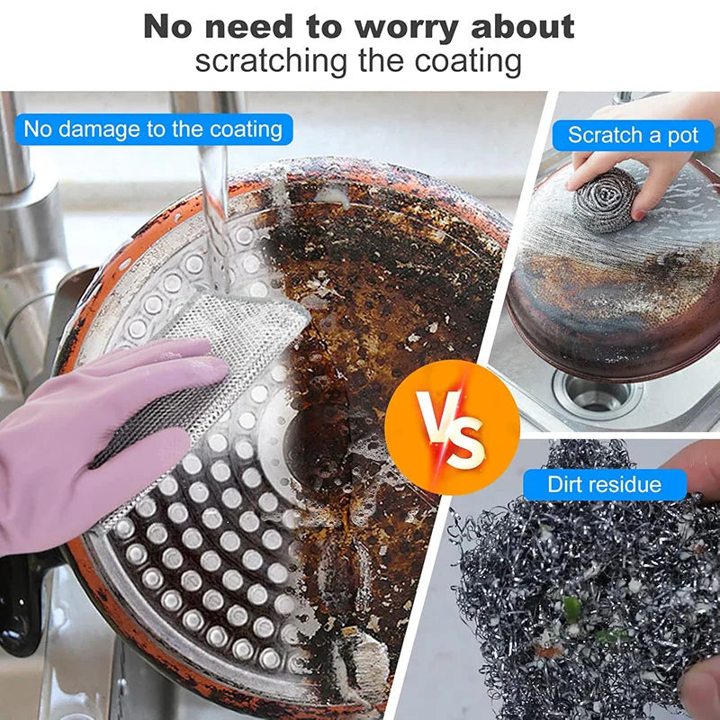 Non-Scratch Reusable Cleaning Pads for Pots, Pans & Surfaces