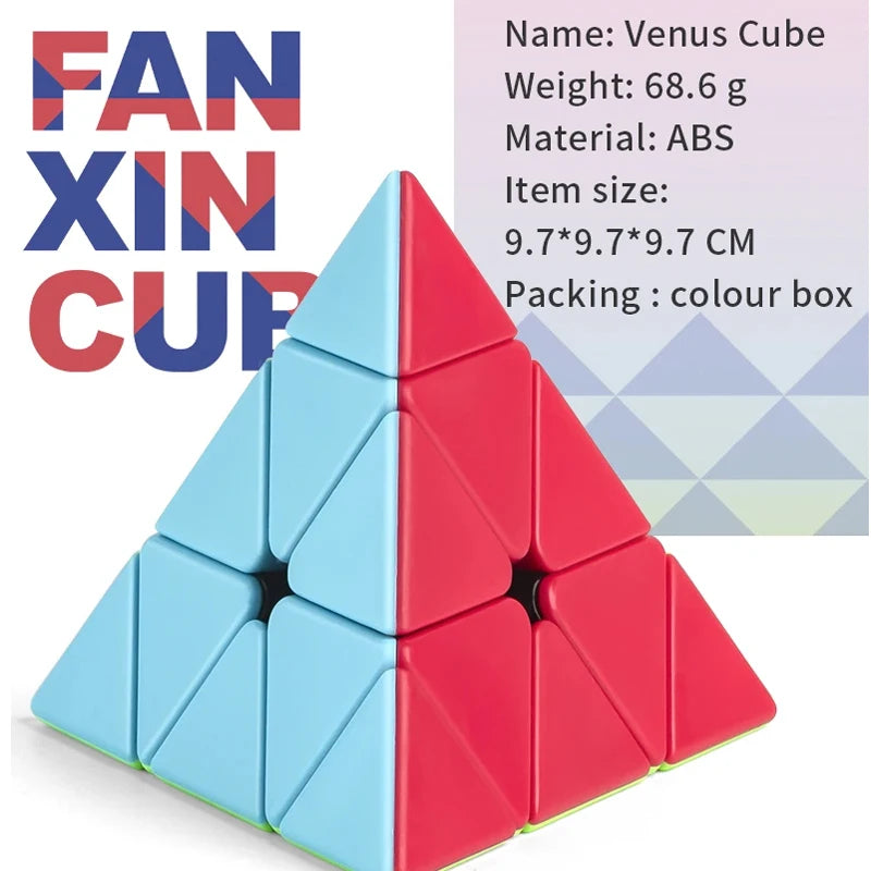 Pyramid Speed Cube 3x3 – Smooth Turning Puzzle for Kids & Adults