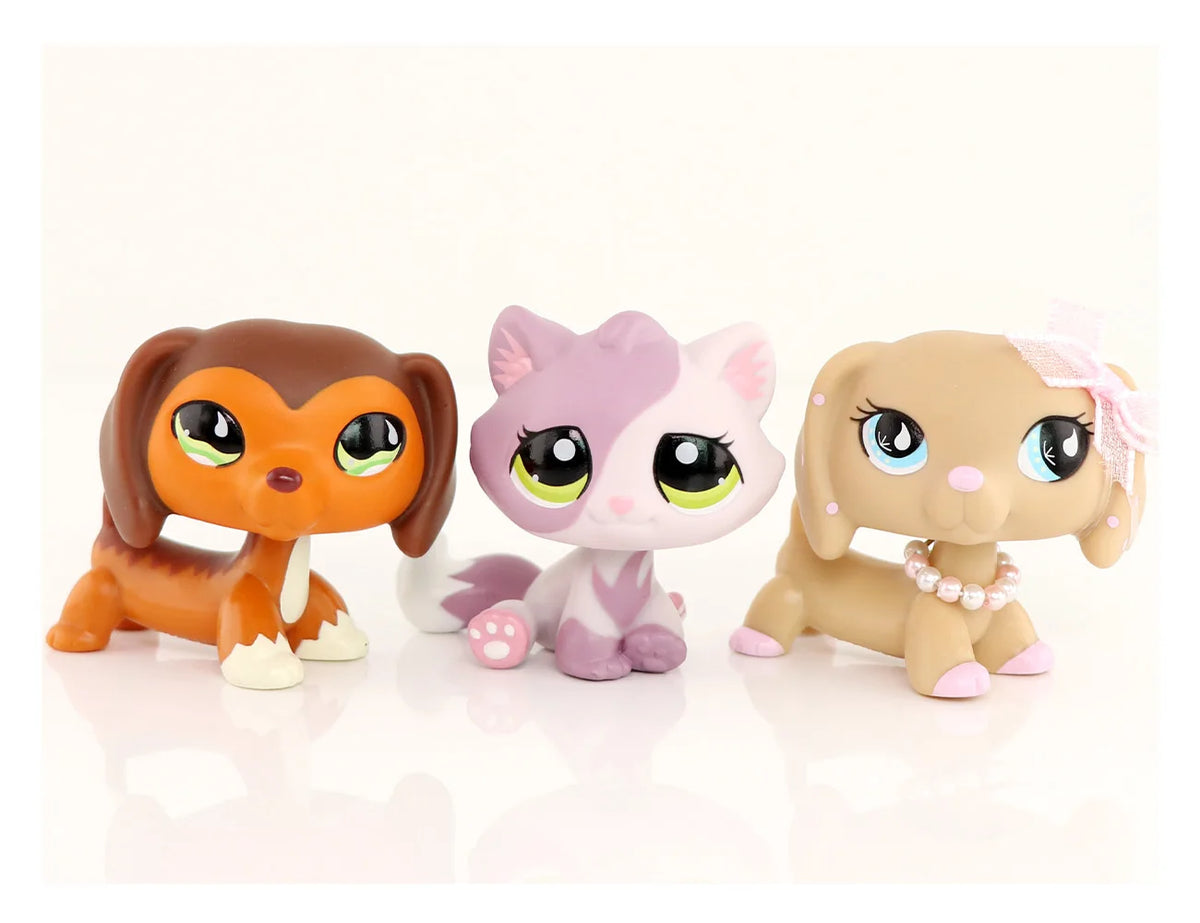 Realistic Mini Animal Figurine Set - Dogs, Cats & Fox