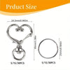 Heart-Shaped Swivel Snap Hooks with Key Rings