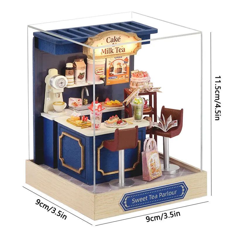 DIY Wooden Book Nook Kit — Miniature Dollhouse 3D Puzzle Bookend