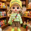 Coco Elegant Girl 13cm Articulated BJD Doll with Phone Lanyard & Replaceable Eyes