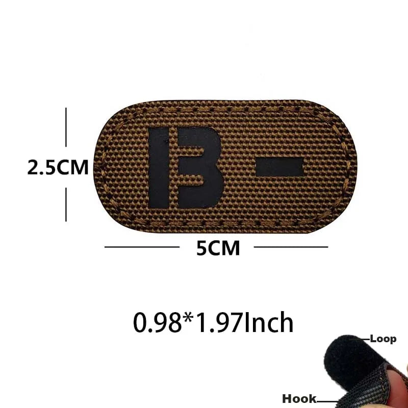 Blood Type Tactical Patches with Glow-in-the-Dark Design