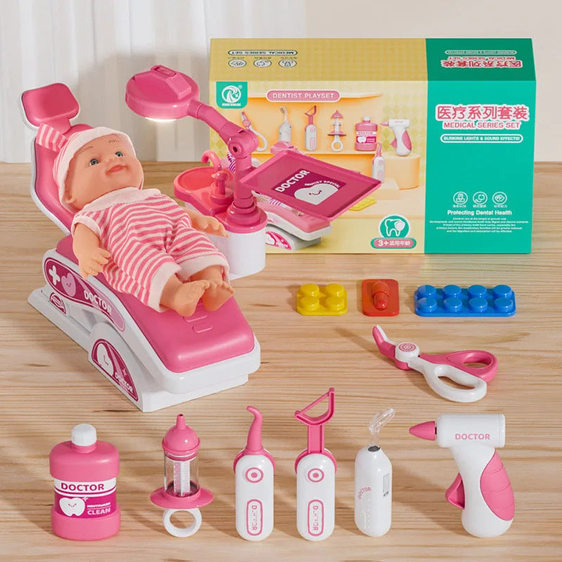 Kids Doctor Pretend Play Medical & Dental Kit