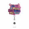 Shiny Acrylic Retractable Badge Reel with Alligator Clip