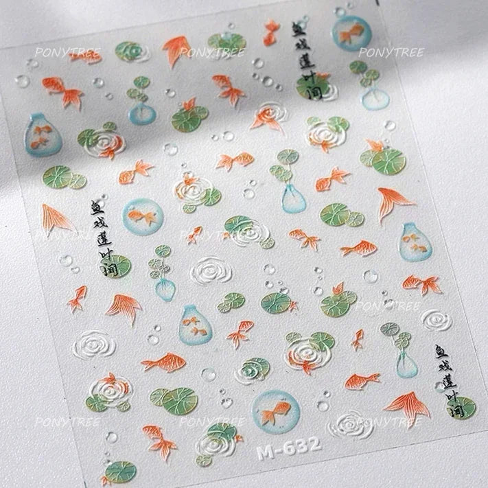 Ocean-Inspired Nail Art Sticker Set
