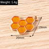 Gold Enamel Honeybee Charms for Jewelry Making (Set of 10)