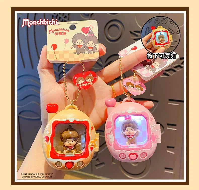 Cartoon Couple Backpack with Glowing Keychain