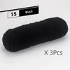 A black yarn package labeled 15, showing three balls of soft cotton blend yarn for knitting and crochet.