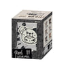 A box for a Hirono x Kodak Final Whistle plush doll pendant mystery collectible with a black and white design.