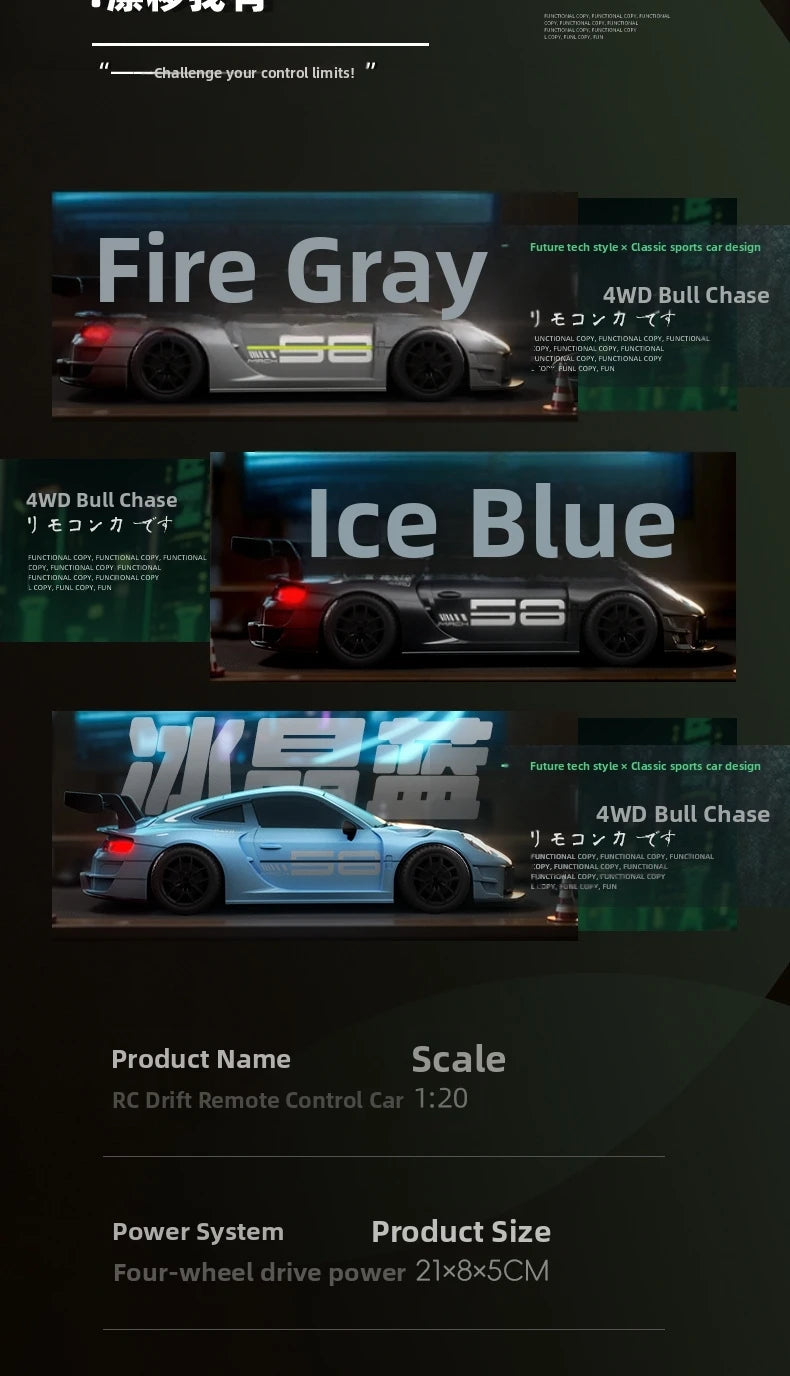 1:24 Scale RC Drift Car – High-Speed Remote Control Sports Car