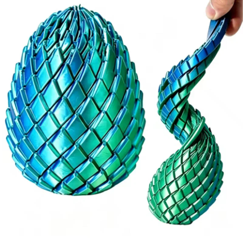 3D Printed Dragon Egg Stress-Relief Toy — Deformable Desk Ornament