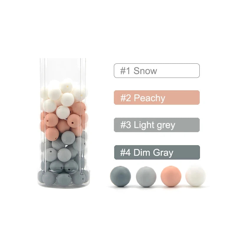 Food-Grade Silicone Beads for Jewelry Making (50-Pack)