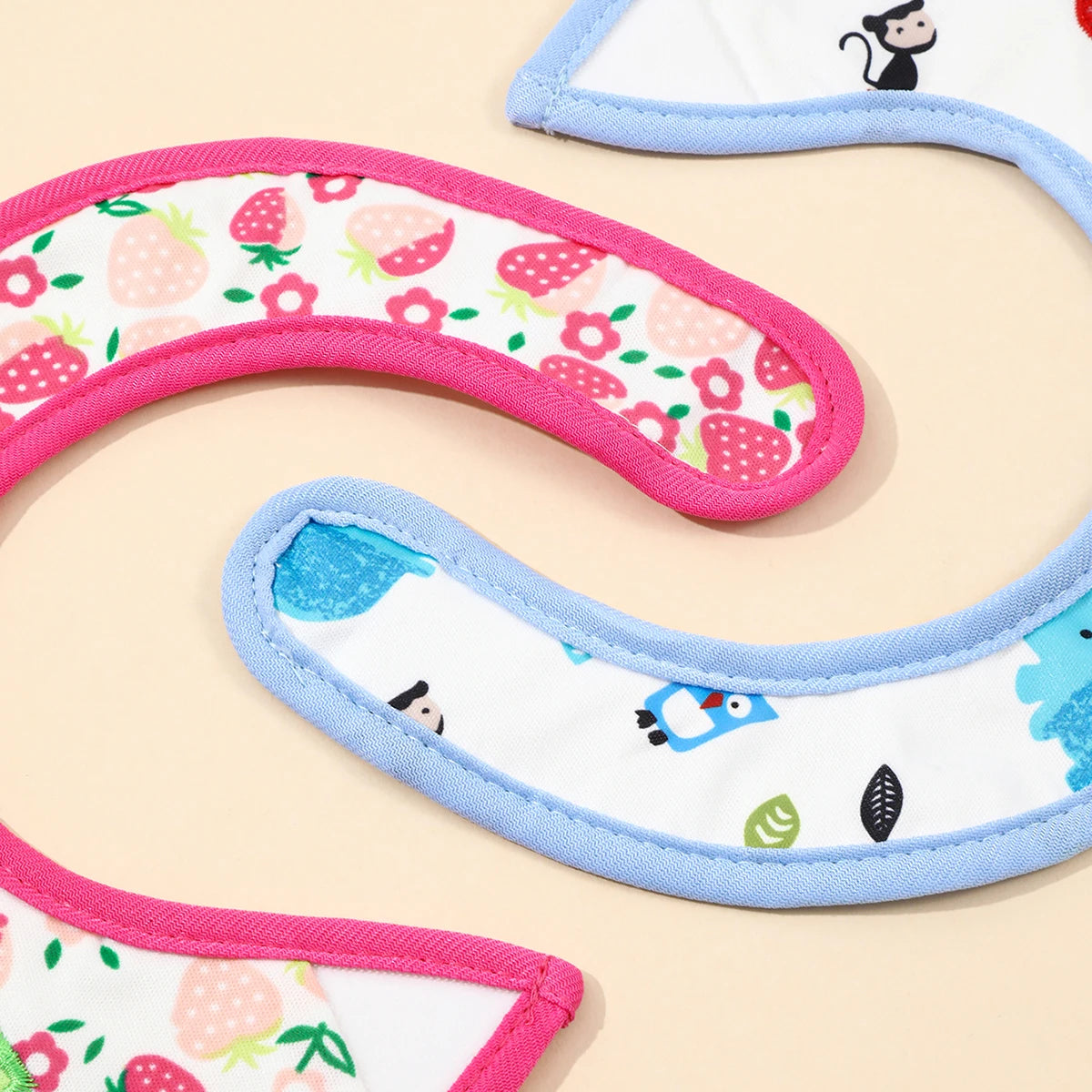 Waterproof Baby Feeding Bibs and Burp Cloths Set (5-Piece)