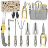 9-Piece Heavy Duty Gardening Tool Set with Ergonomic Handles and Storage Bag