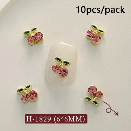 Fruit & Floral Resin Nail Art Decorations