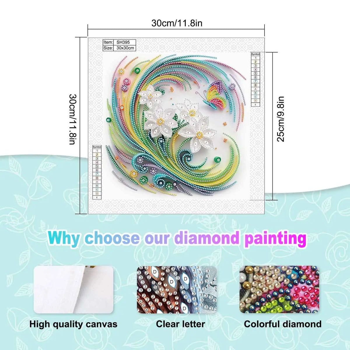 Special-Shape Diamond Art Painting Kit – Colorful Floral Design for Adults & Beginners