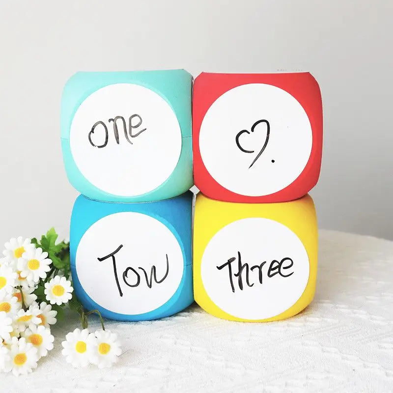 Reusable Dry Erase Math Practice Dice Blocks