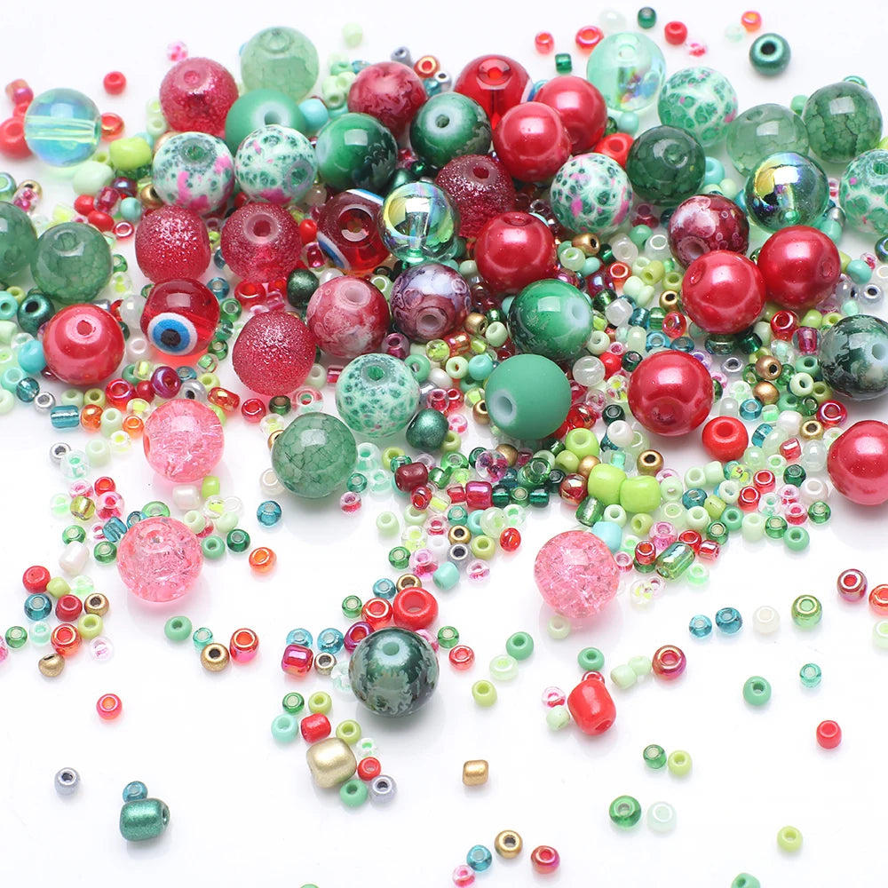 Mixed Color Czech Glass Seed Beads for Jewelry Making – Round Spacer Beads Assortment
