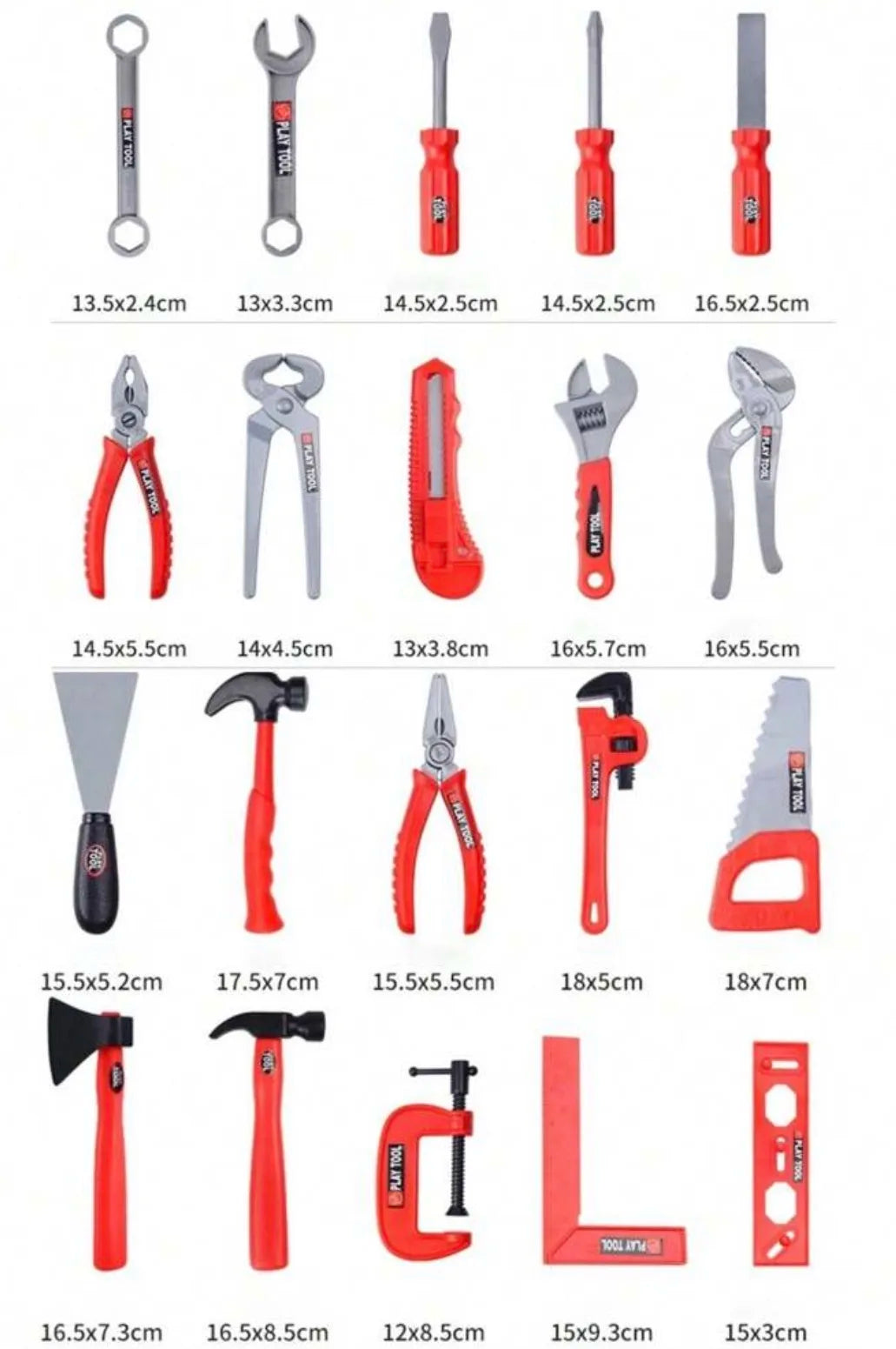 Kids Pretend Play Tool Set with Realistic Repair Accessories