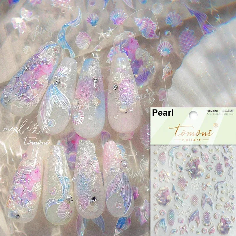 Ocean-Inspired Nail Art Sticker Set