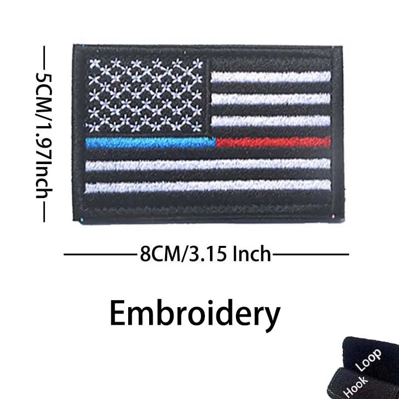Reflective American Flag Tactical Patch with Glow-in-the-Dark Detail