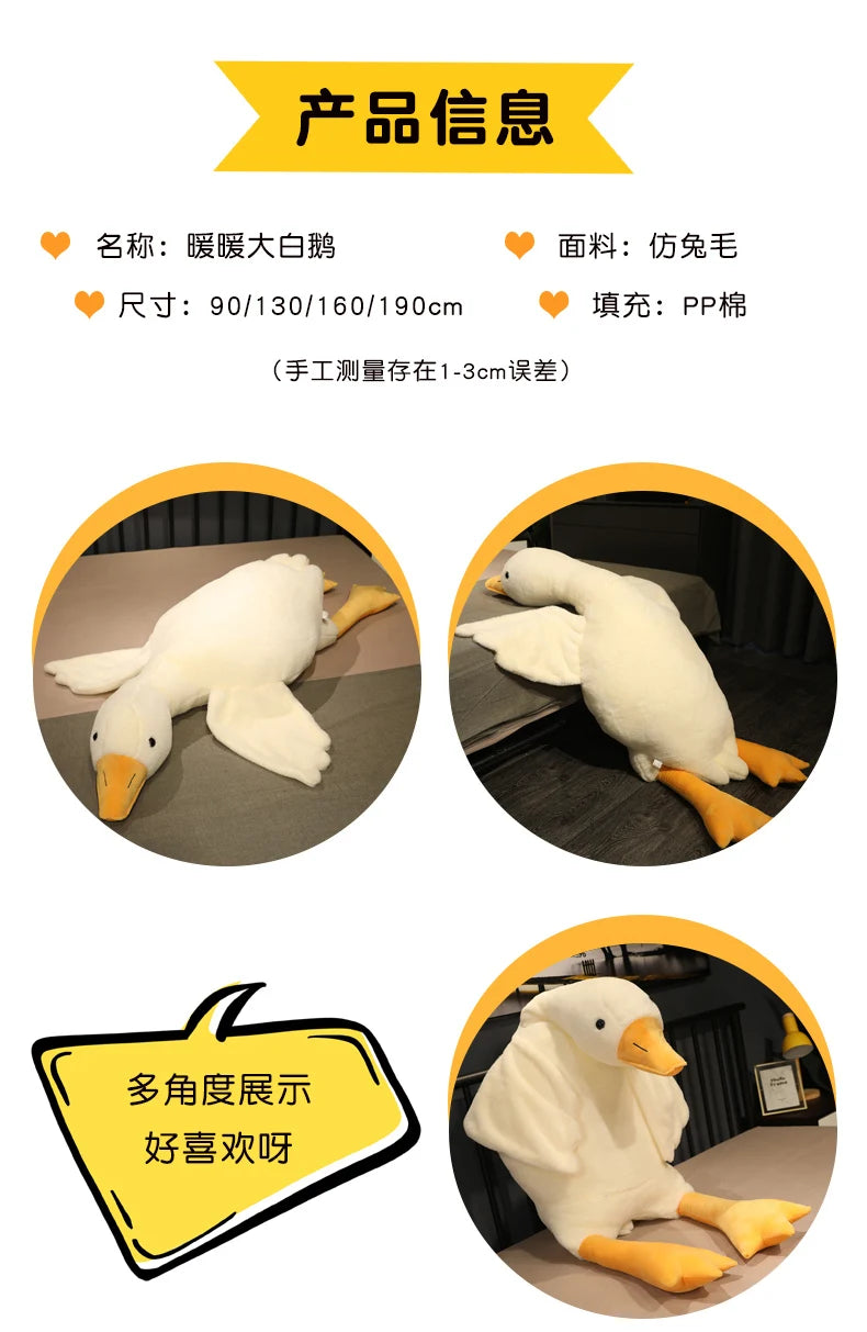 Extra-Large Yellow Duck Plush Pillow