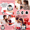 Handmade crochet penguin plush with a love message for emotional support
