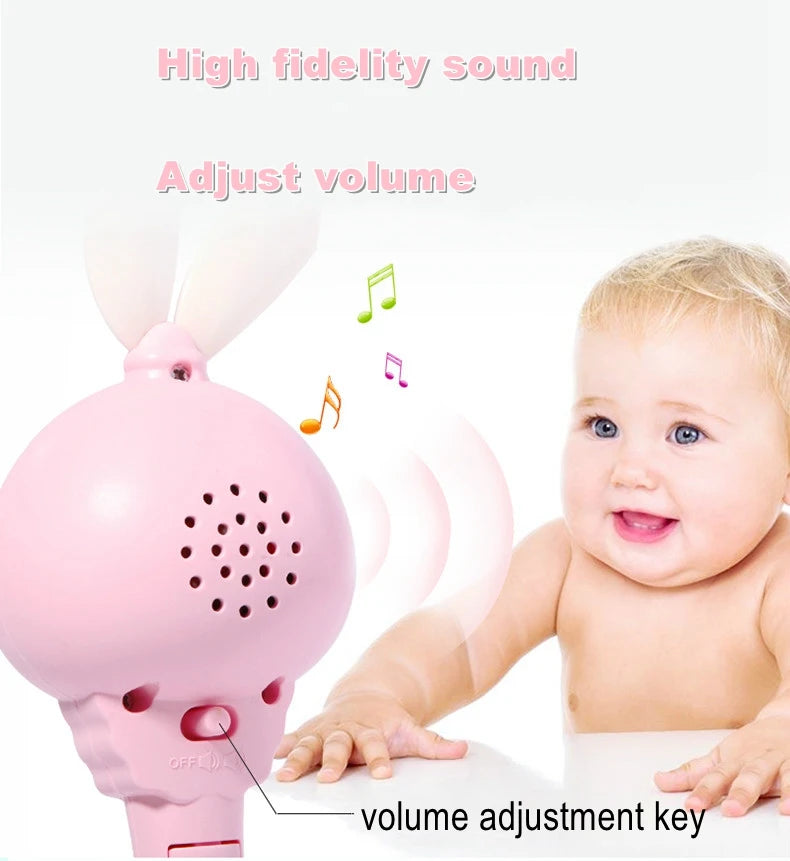 Musical Rabbit Rattle and Teether Toy for Babies