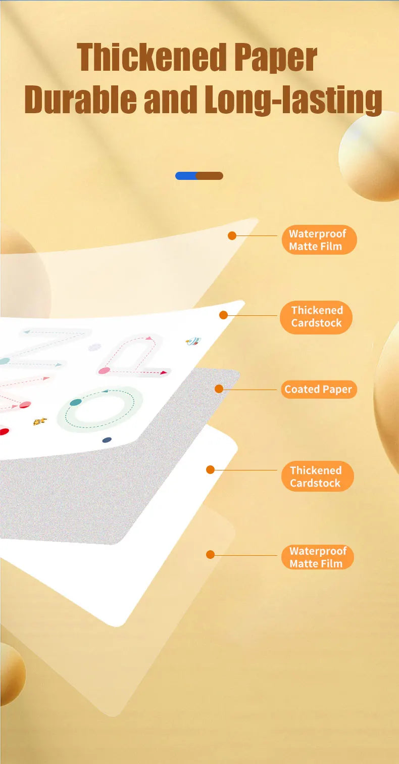 Reusable Magic Tracing Workbook for Kids with Pen and Eraser