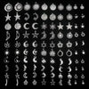 Celestial Charm Assortment – Vintage Silver Stars, Moons & Suns for Jewelry Making