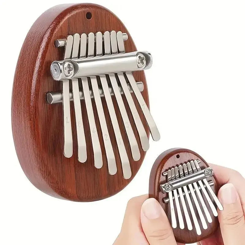 Wooden Kalimba Thumb Piano with Metal Chain