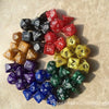 Colorful Pearl Polyhedral Dice Set for Tabletop RPGs