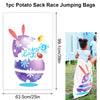 One pack of potato sack race jumping bags featuring an Easter egg design for kids