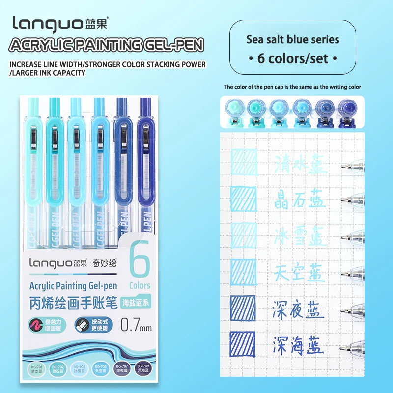 12 Color Acrylic Gel Pen Set