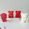 3D Rose Love Bear Silicone Mold for Candles, Soap, and Resin Crafts