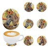 DIY Animal Diamond Painting Coaster Set with Wooden Base
