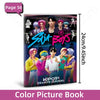A box of a Kpop Demon Hunters coloring book featuring several anime girls characters.